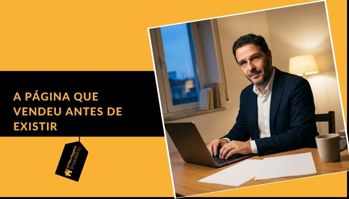 A página que vendeu antes de existir